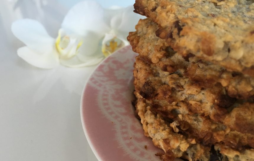 Glutenfreie Frühstückskekse mit Haferflocken und Bananen, ohne Zucker