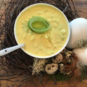 Porree-Eiersalat mit selbstgemachter Mayonnaise