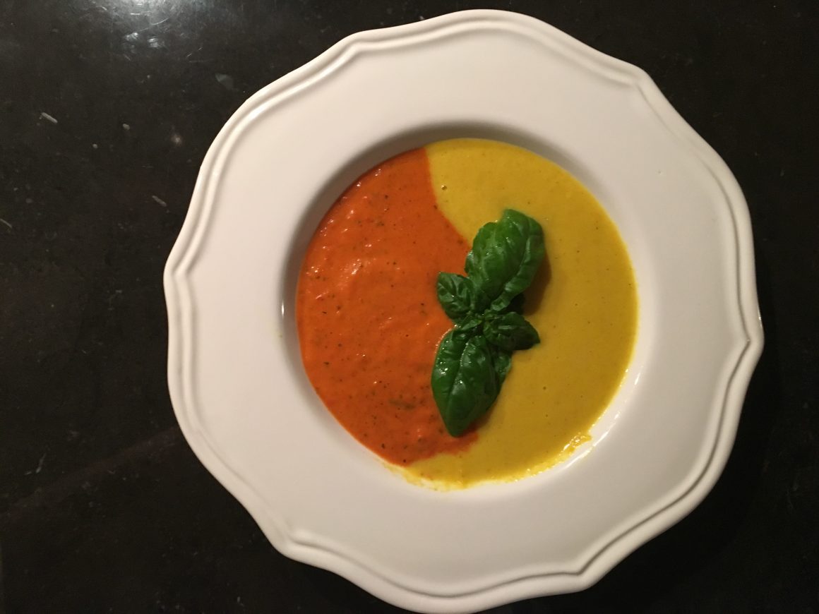 Asia meets Italy – gelbe und rote Paprikasuppe