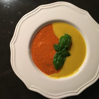 Asia meets Italy – gelbe und rote Paprikasuppe