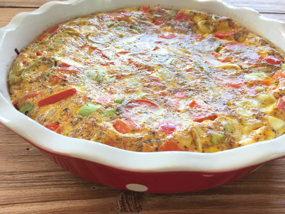 Gemüse Omelett, ideal für das Abendessen, low carb und vegetarisch