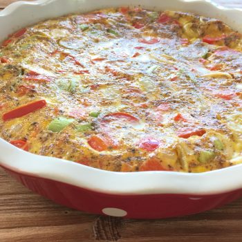 Gemüse Omelett, ideal für das Abendessen, low carb und vegetarisch