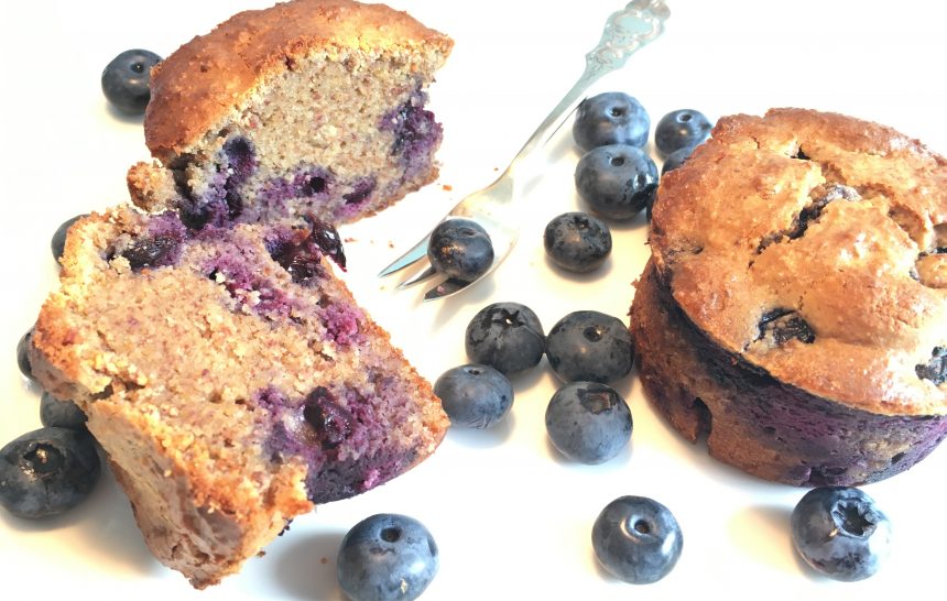 Blaubeermuffins glutenfrei und ohne Zucker