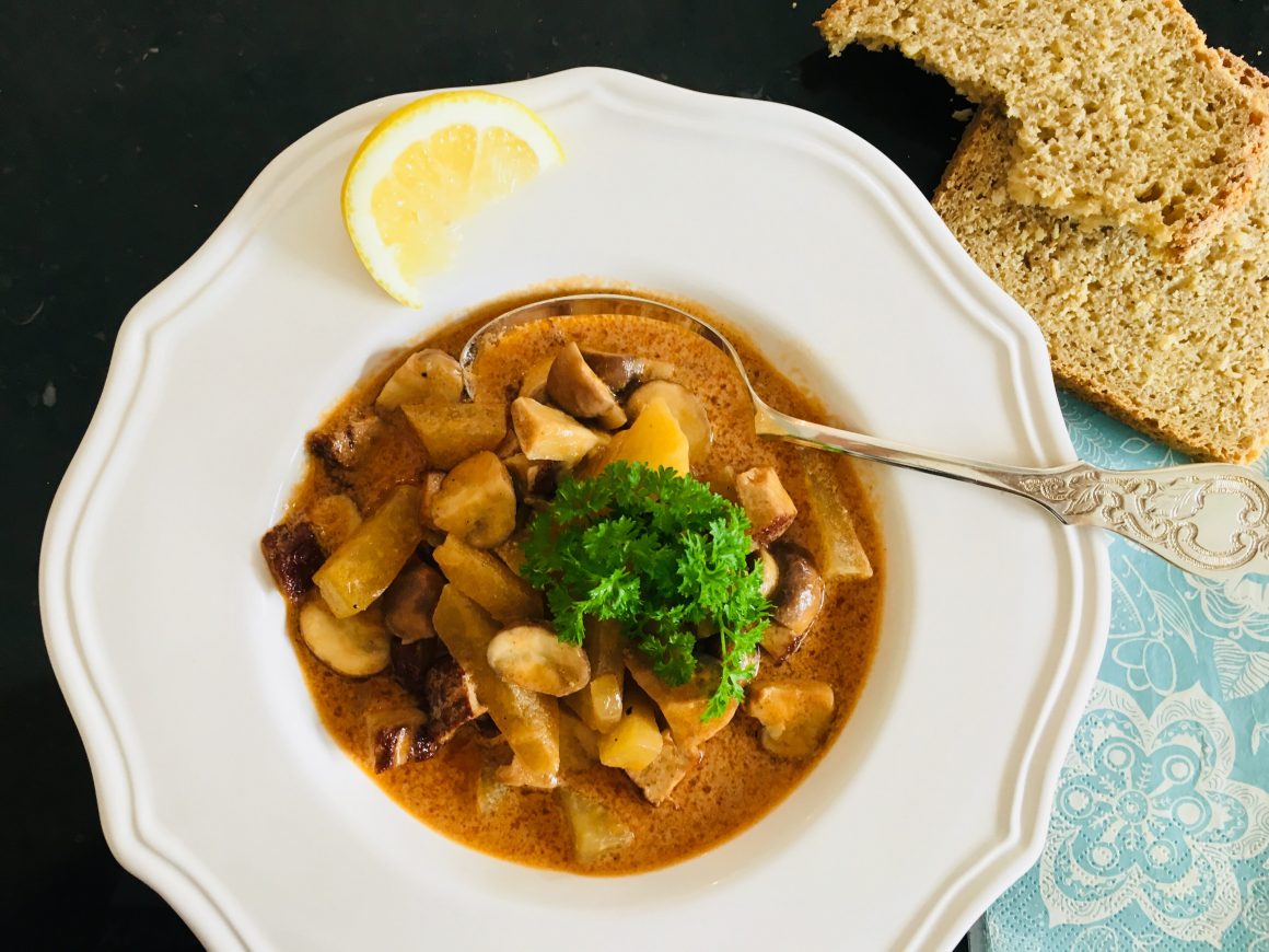 Champignon-Kohlrabi-Ragout  -vegan-