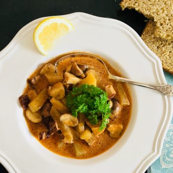 Champignon-Kohlrabi-Ragout  -vegan-