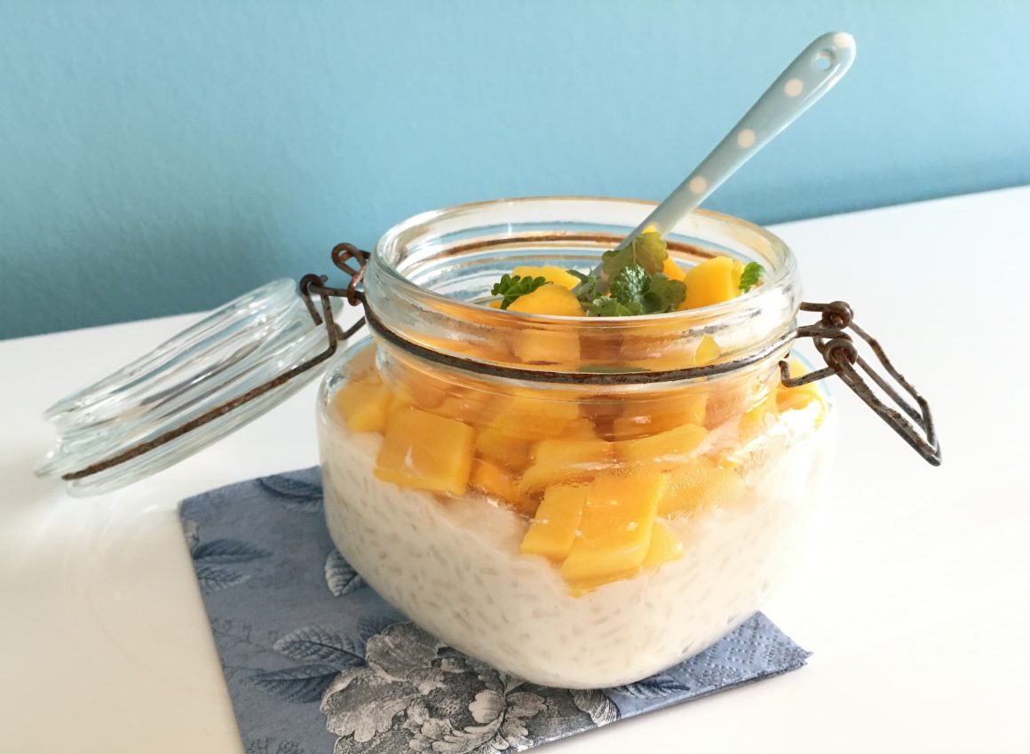 Kokos-Milchreis mit Mango