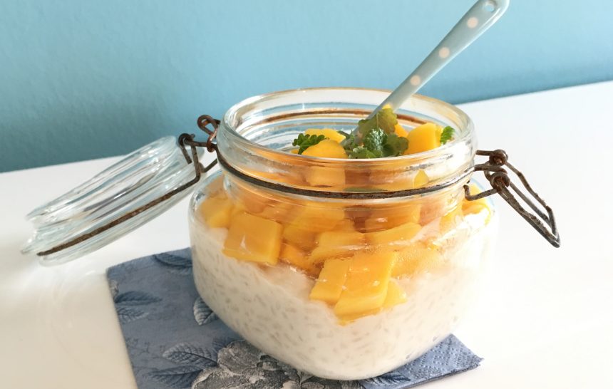 Kokos-Milchreis mit Mango