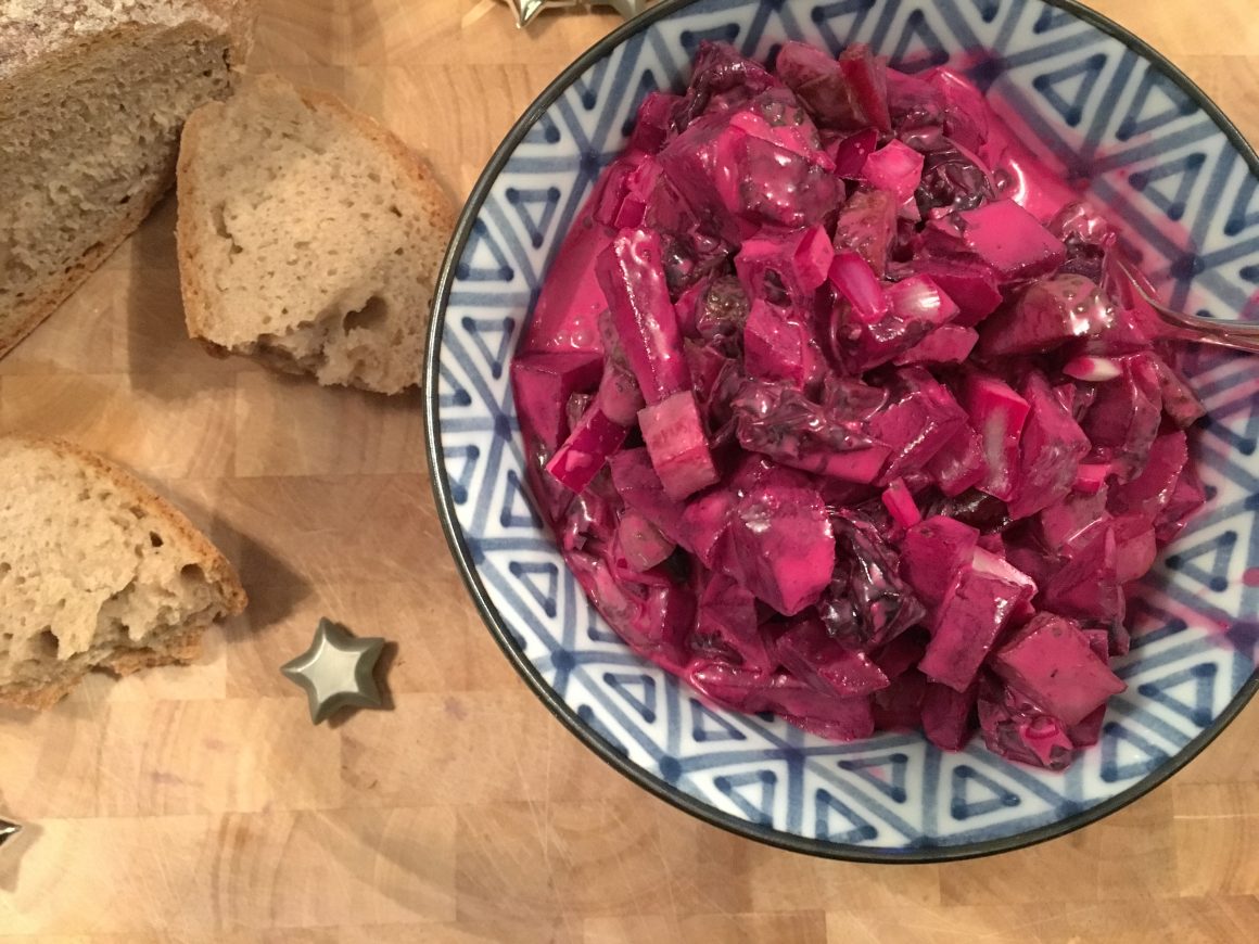 Rote Beete – Salat mit Nori-Algen bzw. veganer Heringssalat